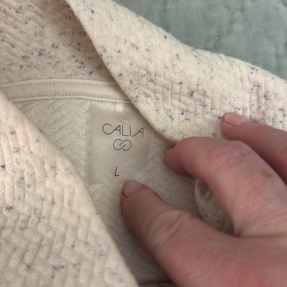 CALIA by CARRIE Underwood Cream Cowl Neck Sweater with Textured Knit - Picture 6 of 9